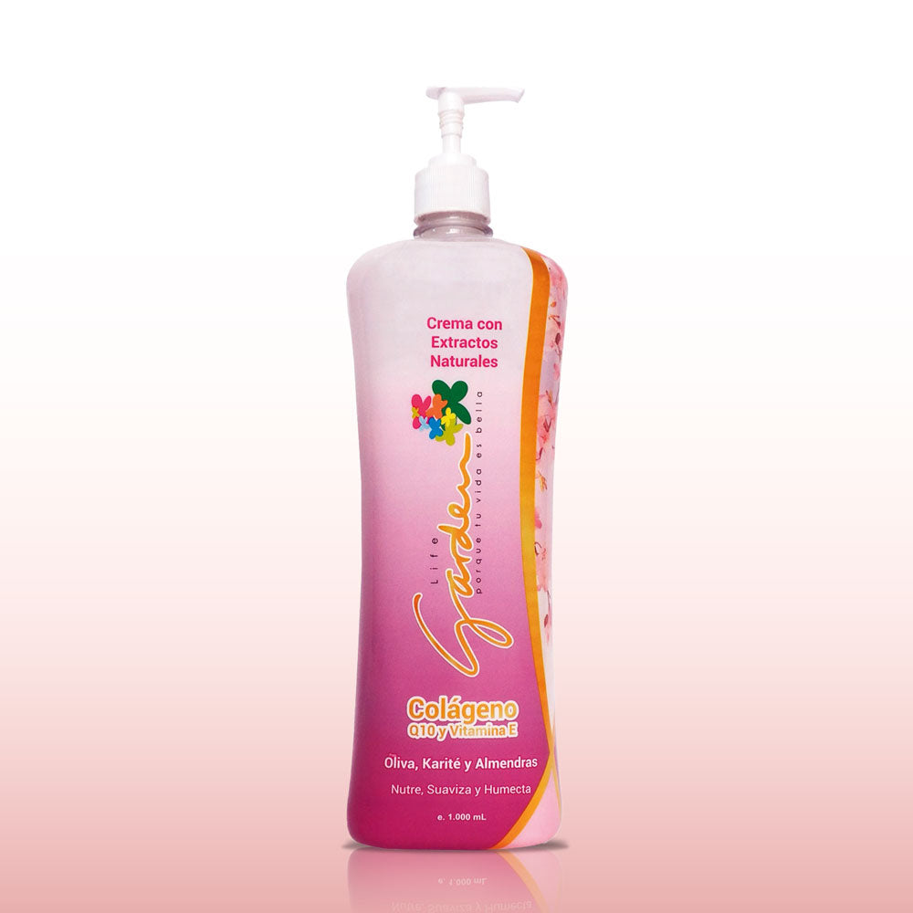 Crema con Extractos Naturales, Colágeno, Q10 y Vitamina E x 1.000 Ml